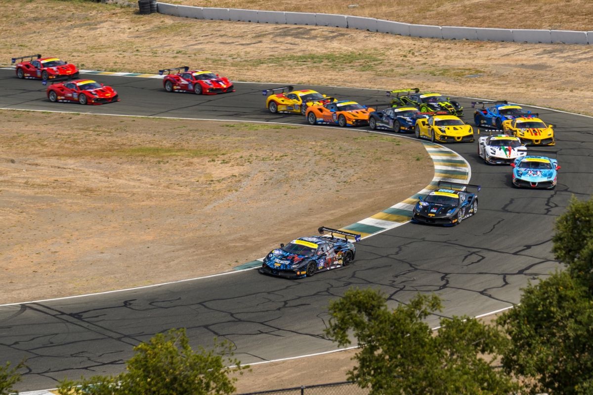 Mercedes-AMG race cars on track