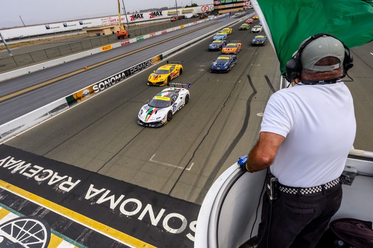 A marshal trackside